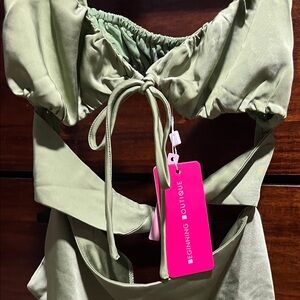 Beginning Boutique Sage Bandeau Set